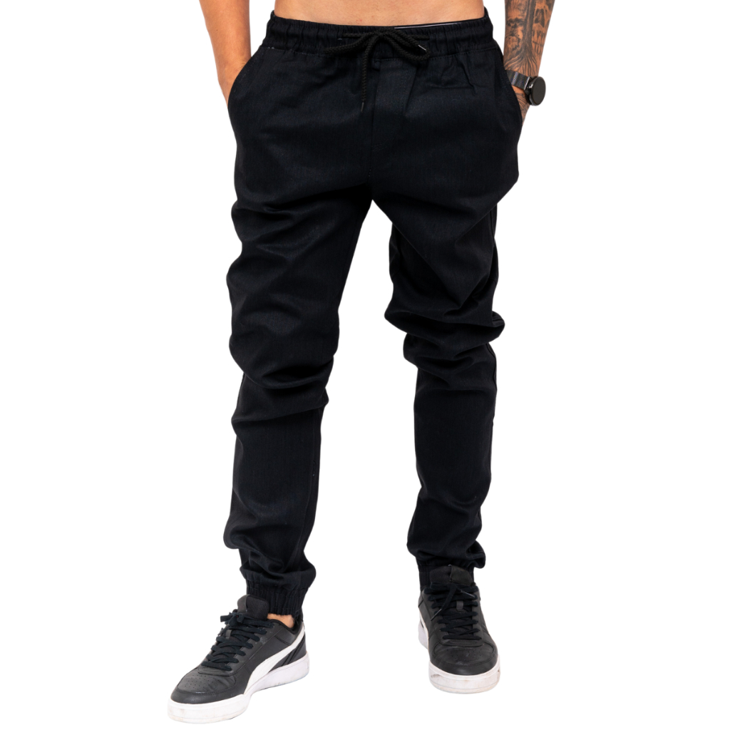 calça masculina jogger preta